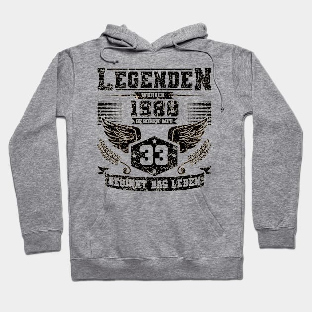 33. Geburtstag Geschenkideen 33 Jahre 1988 Geburtstag Hoodie by HBfunshirts